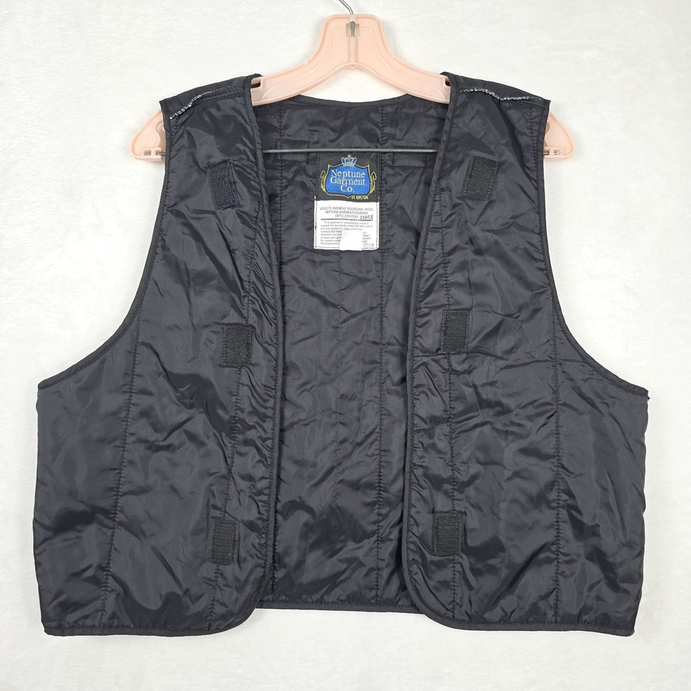 Neptune Garment Co Black Quilted Vest Liner Womens 12 Wool Poly Blend 2019 USA